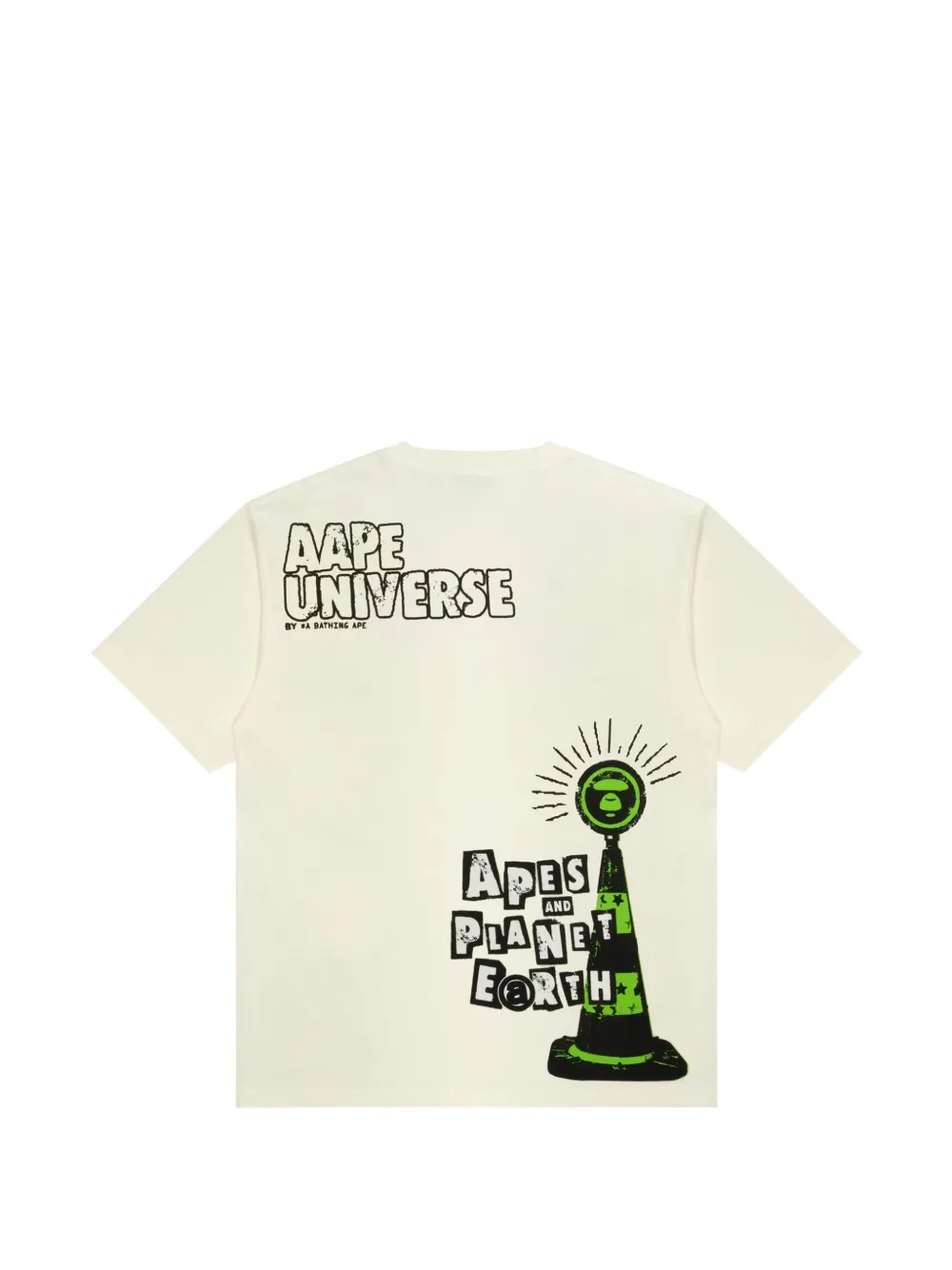 AAPE BY *A BATHING APE AAPEUNVS T-shirt met grafische print Wit