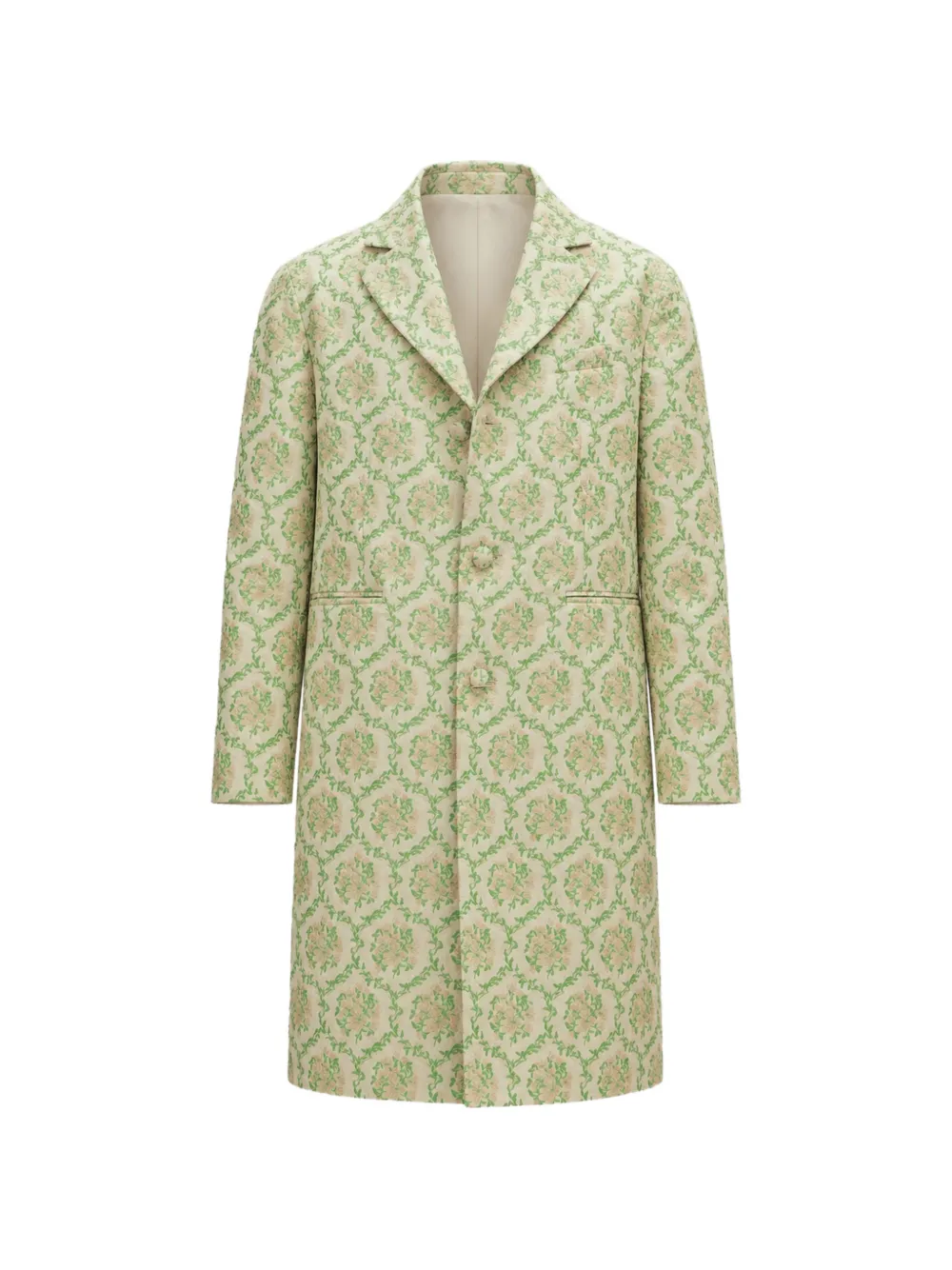 Simone Rocha Boxy Duster floral-jacquard coat - Verde
