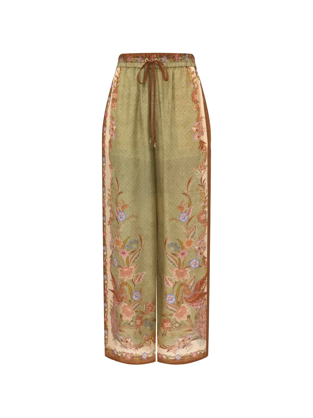 ZIMMERMANN Indra floral-print trousers - Verde