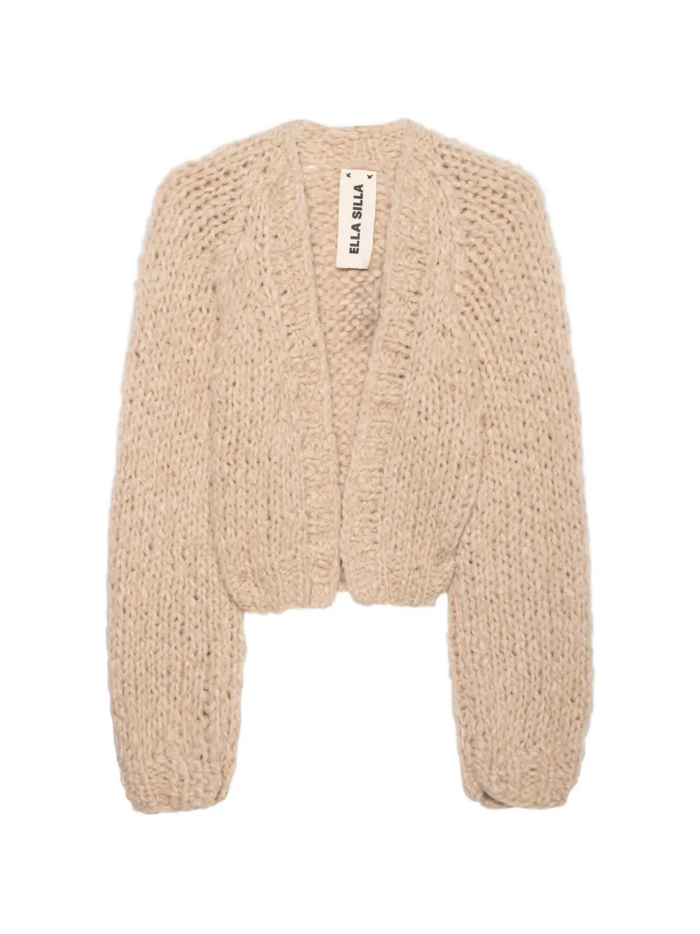 Ella Silla chunky-knit raglan-sleeve cardigan - Toni neutri