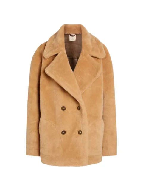 Free People Mari reversible double-breasted faux-fur coat
