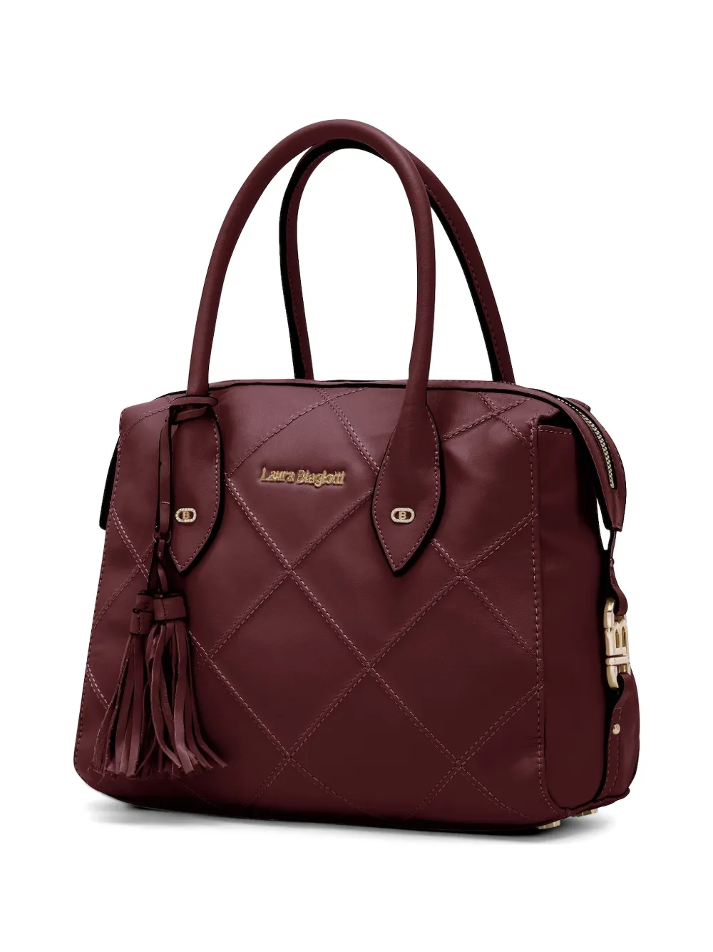Laura Biagiotti Gewatteerde shopper met kwastje Rood