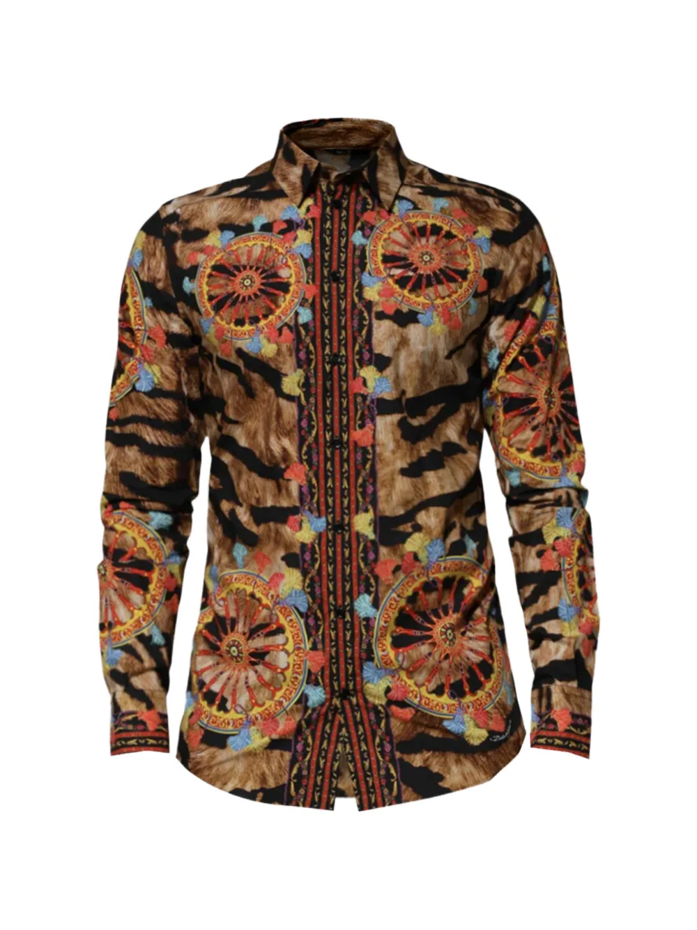 Dolce & Gabbana Carretto Hemd mit Tiger-Print - Gold