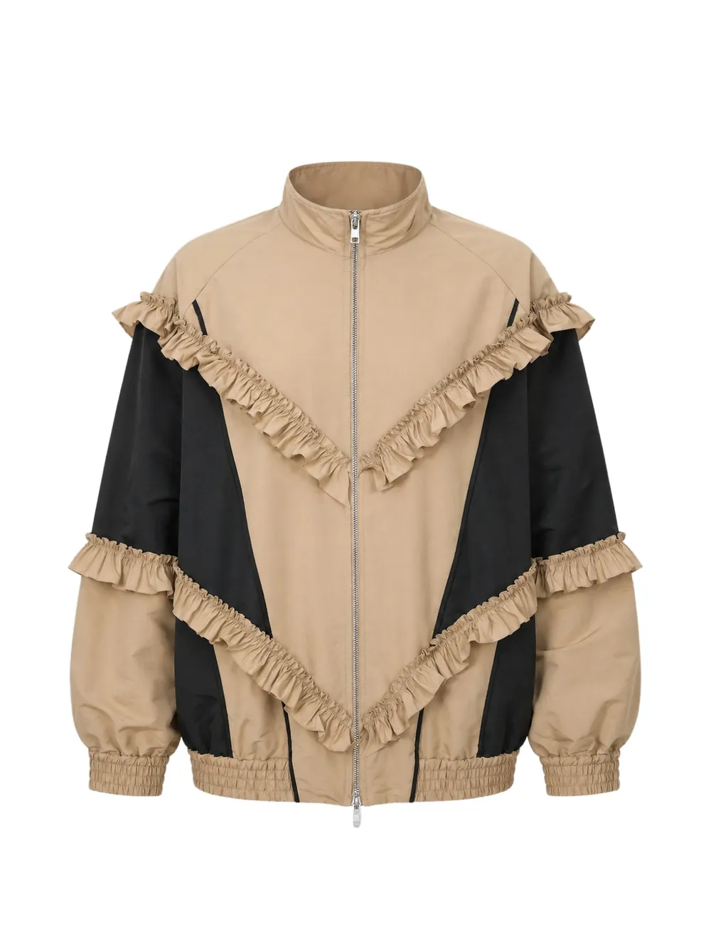 Simone Rocha ruffle-trimmed panelled jacket - Nude
