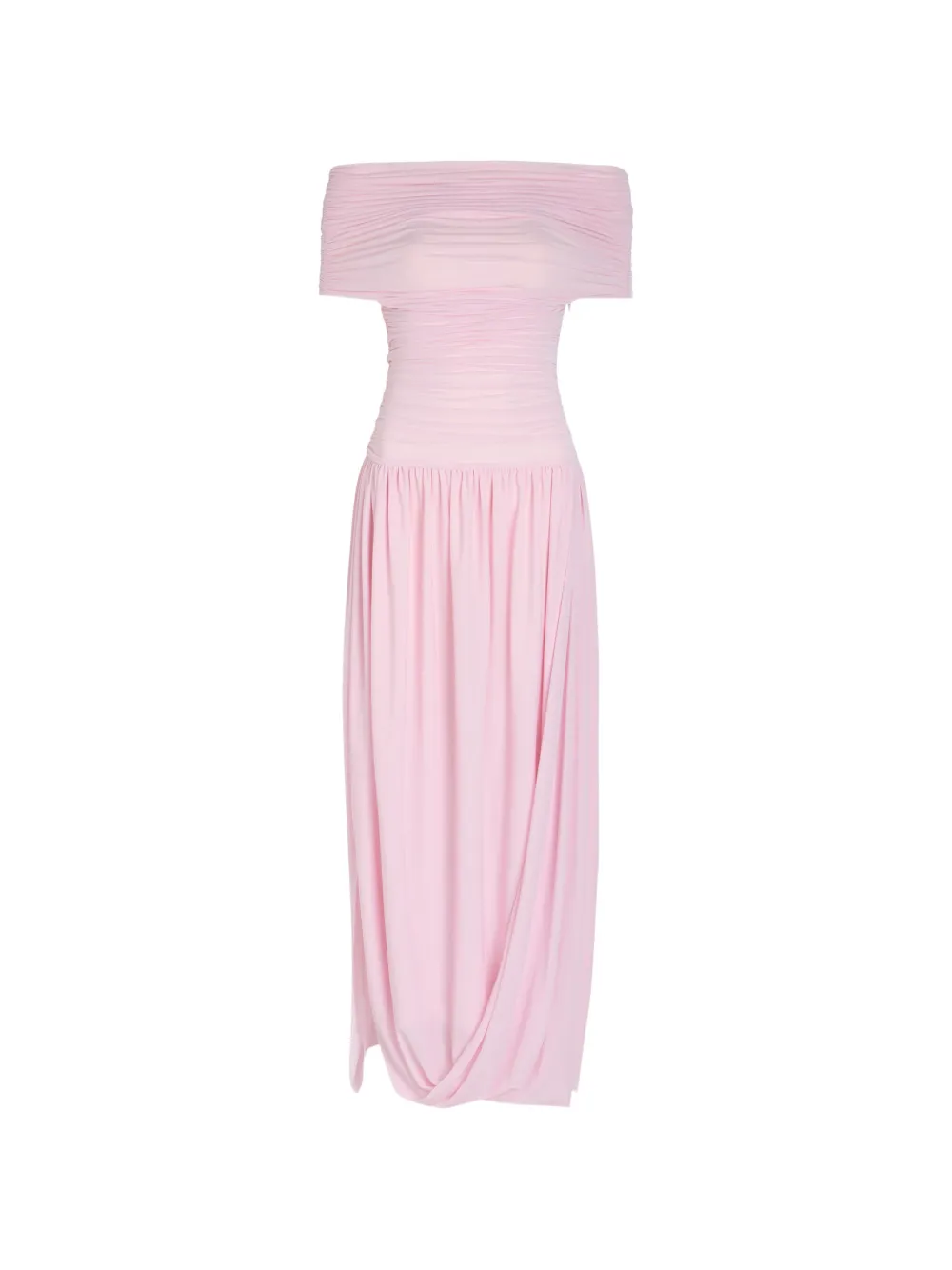 Ronny Kobo Irulan off-shoulder ruched maxi dress - Rosa