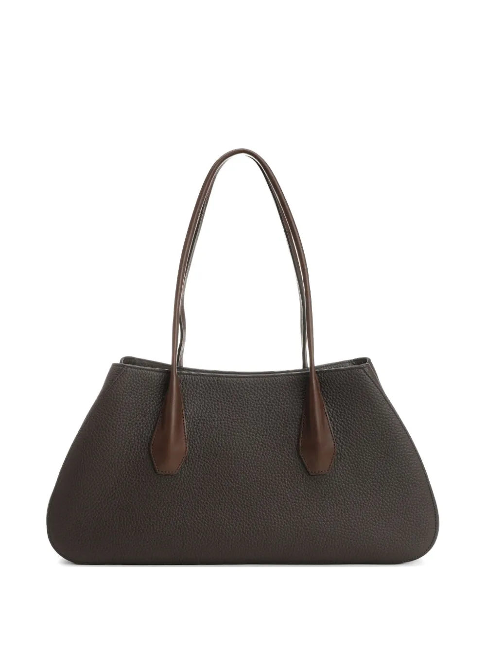 The Row Alger grained-leather tote bag - Braun