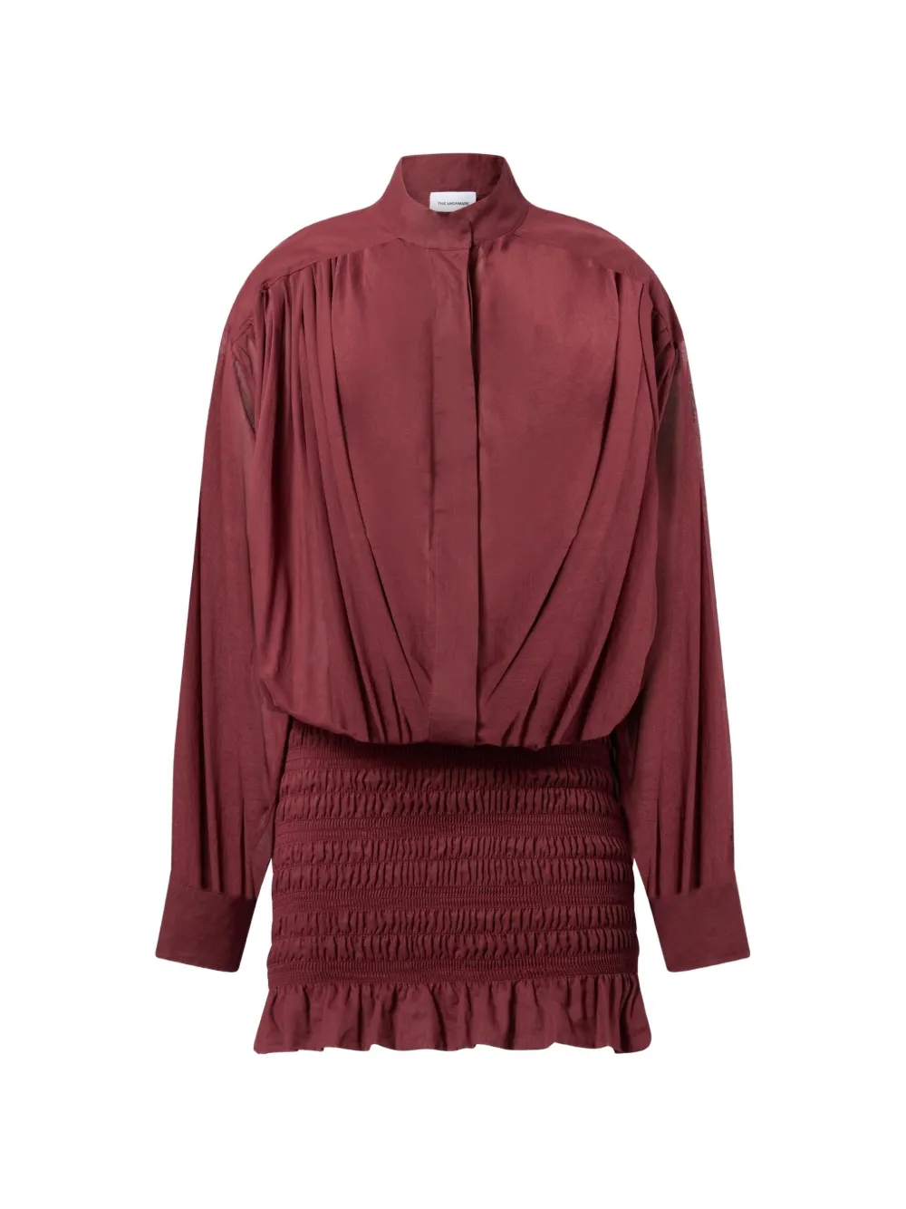 THE ANDAMANE Rania ruffled mini dress - Rosso