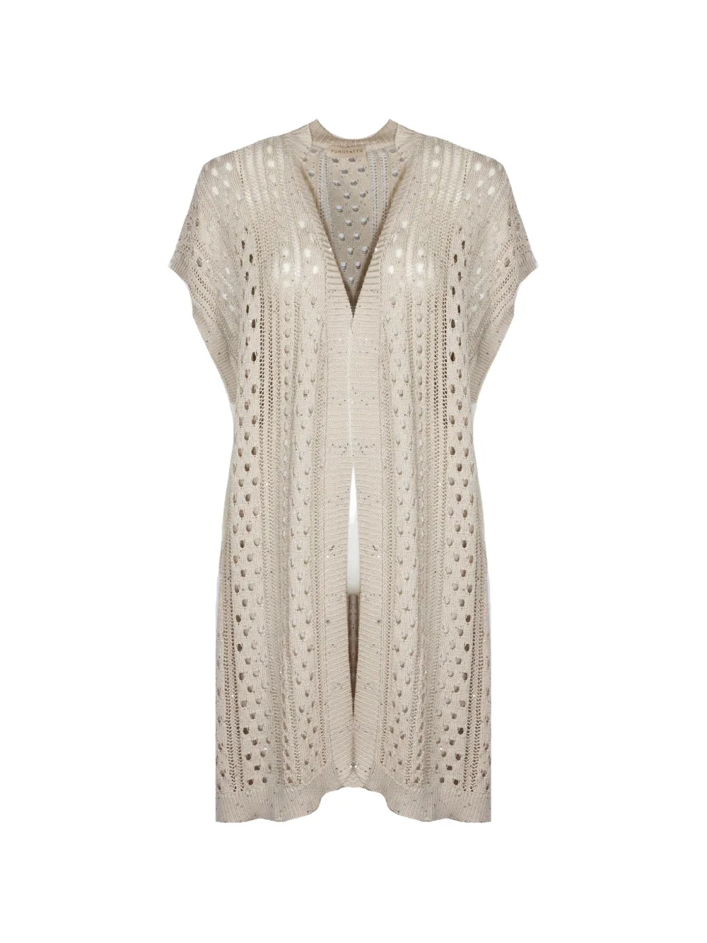 Purotatto open-work sequin-embellished cardigan - Nude