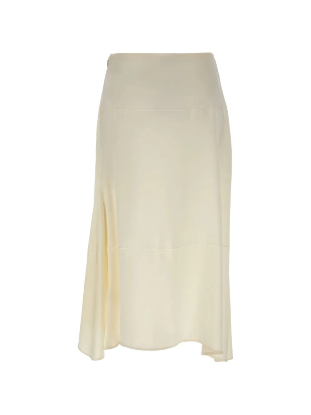 Victoria Beckham Asymmetrische midi-rok van crêpe-satijn Beige