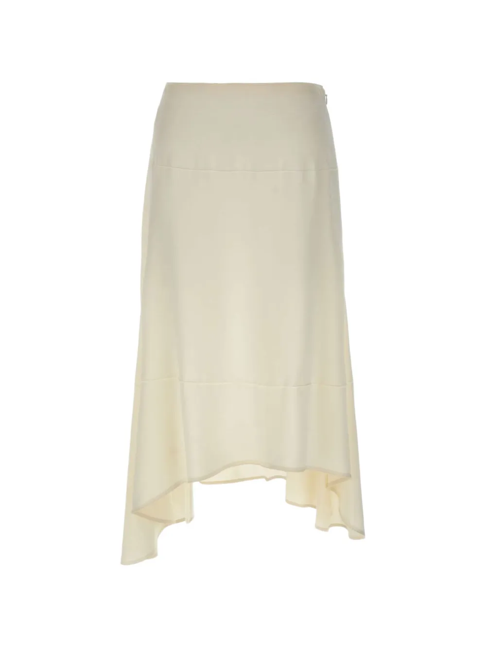 Victoria Beckham asymmetric crepe-satin midi skirt - Toni neutri