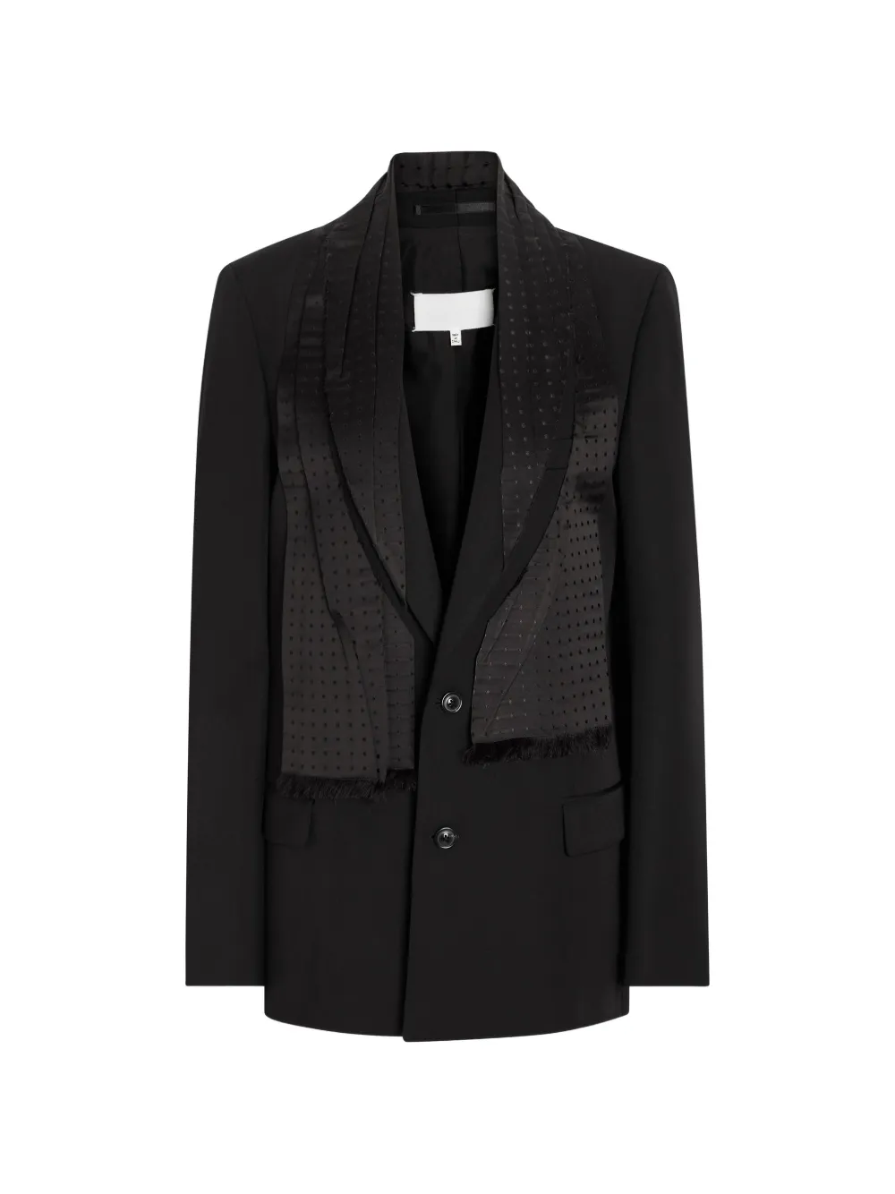 Maison Margiela scarf-detail tailored jacket - Schwarz