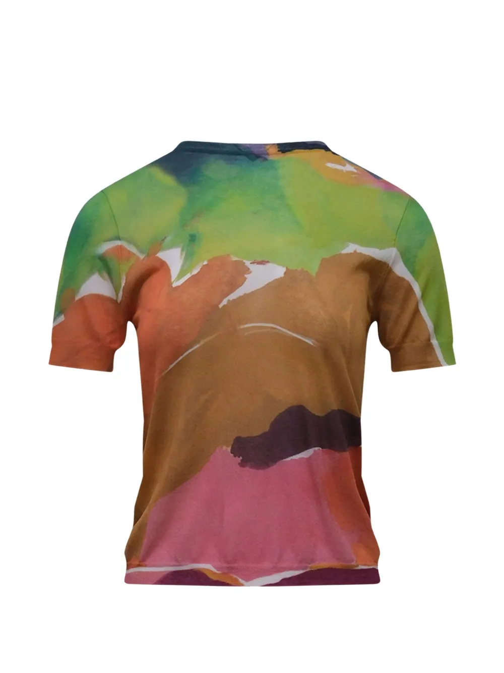Ulla Johnson Sana abstract-print T-shirt - Marrone