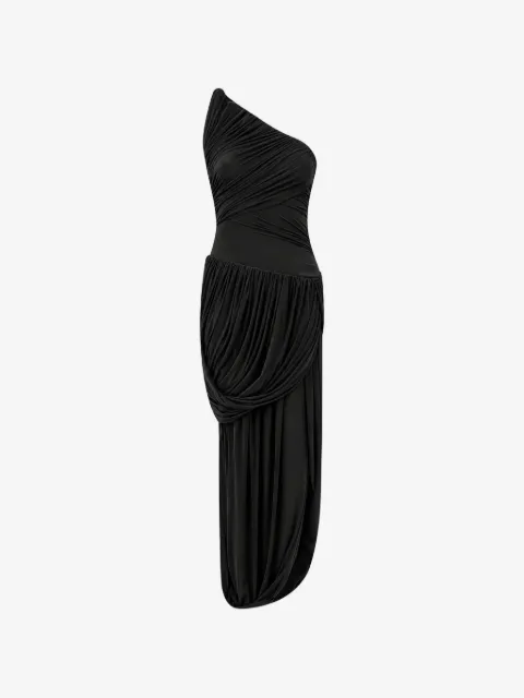 Maygel Coronel ruched one-shoulder dress