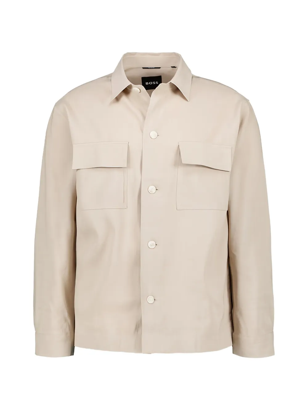 BOSS flap-pocket long-sleeve shirt - Toni neutri