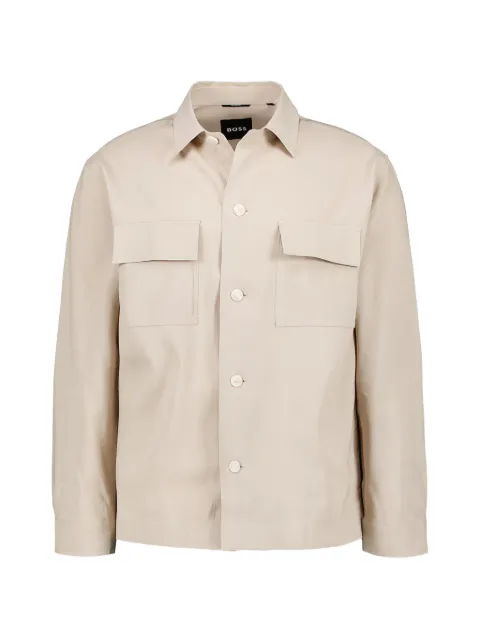 BOSS flap-pocket long-sleeve shirt