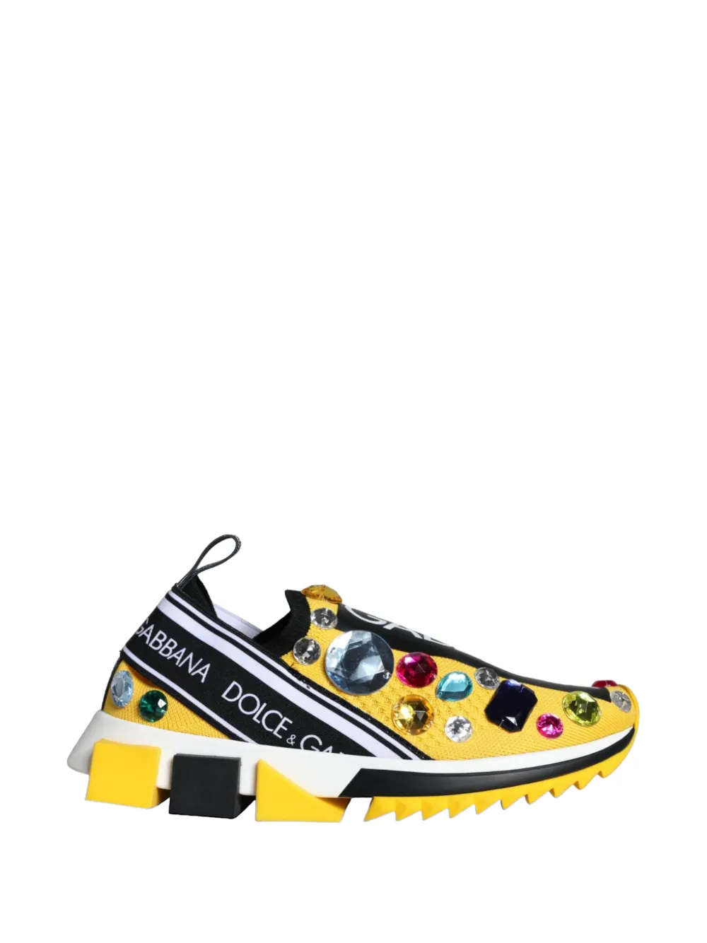 Dolce & Gabbana Sorrento crystal-embellished sneakers - Gelb