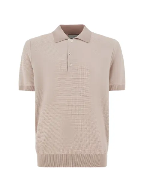 Canali textured-knit cotton polo shirt
