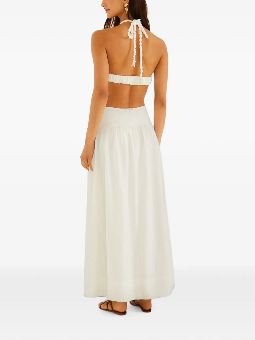 FARM Rio Coast Stars 3D maxi-jurk Wit