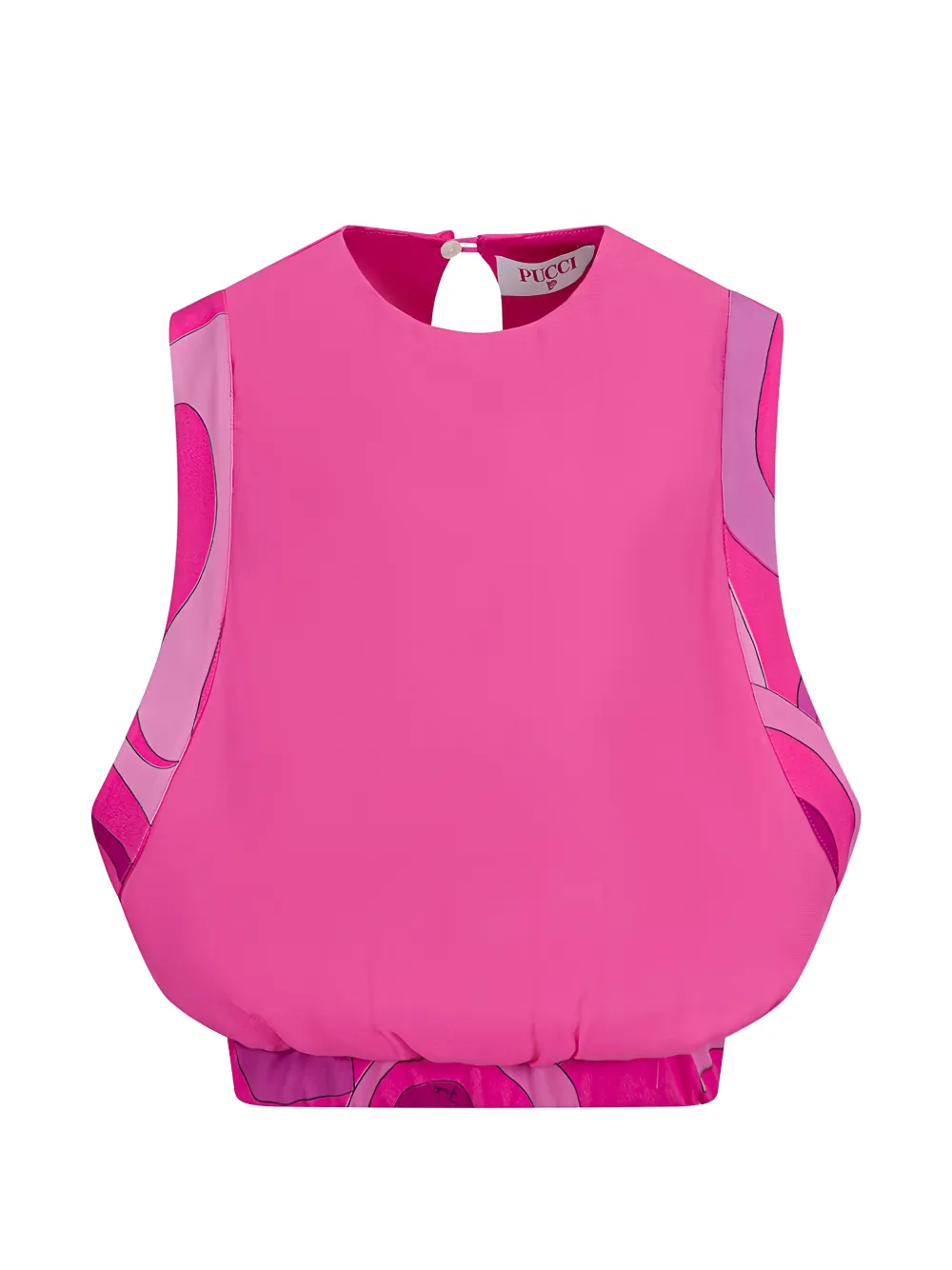 PUCCI Junior Marmo-print sleeveless top - Rosa