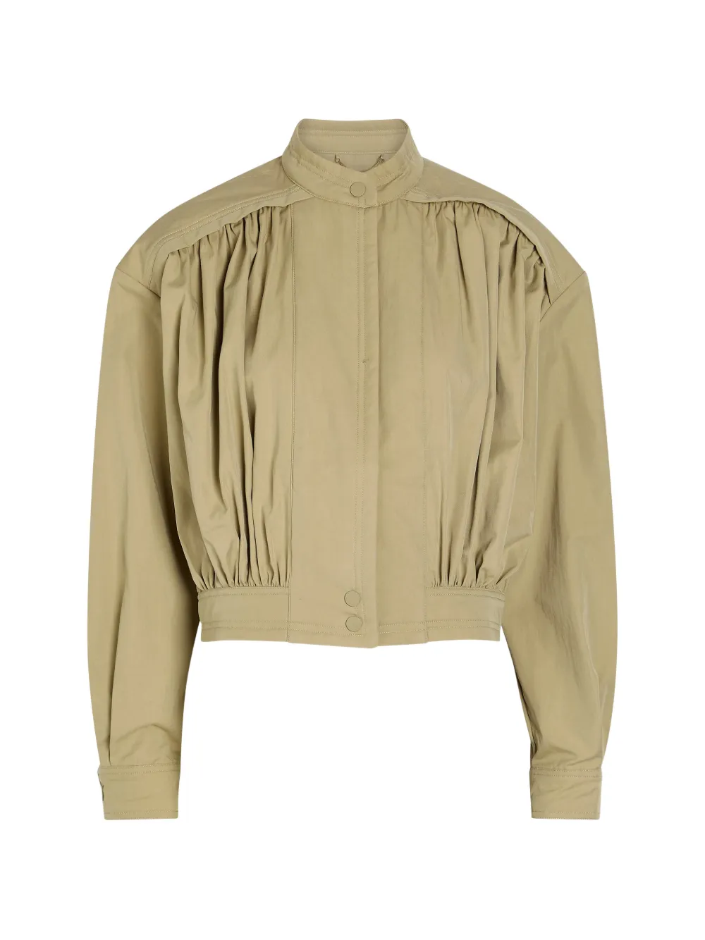 Ronny Kobo ruched cropped jacket - Verde