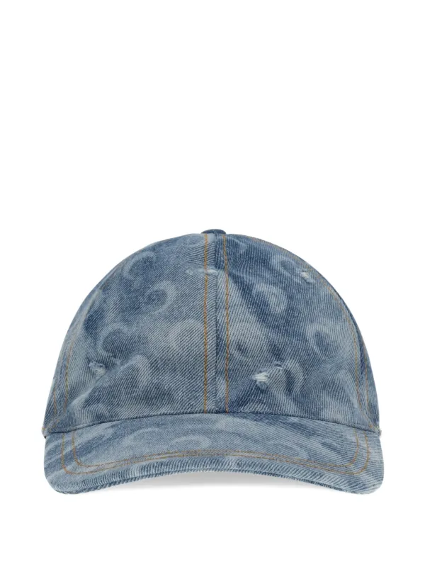Marine Serre Moon デニムキャップ | ブルー | FARFETCH JP