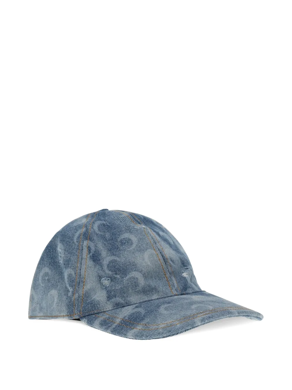 Marine Serre Moon denim honkbalpet Blauw