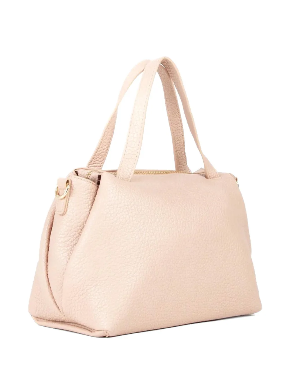 MARIO VALENTINO Shopper met logo en bewerkt effect Beige
