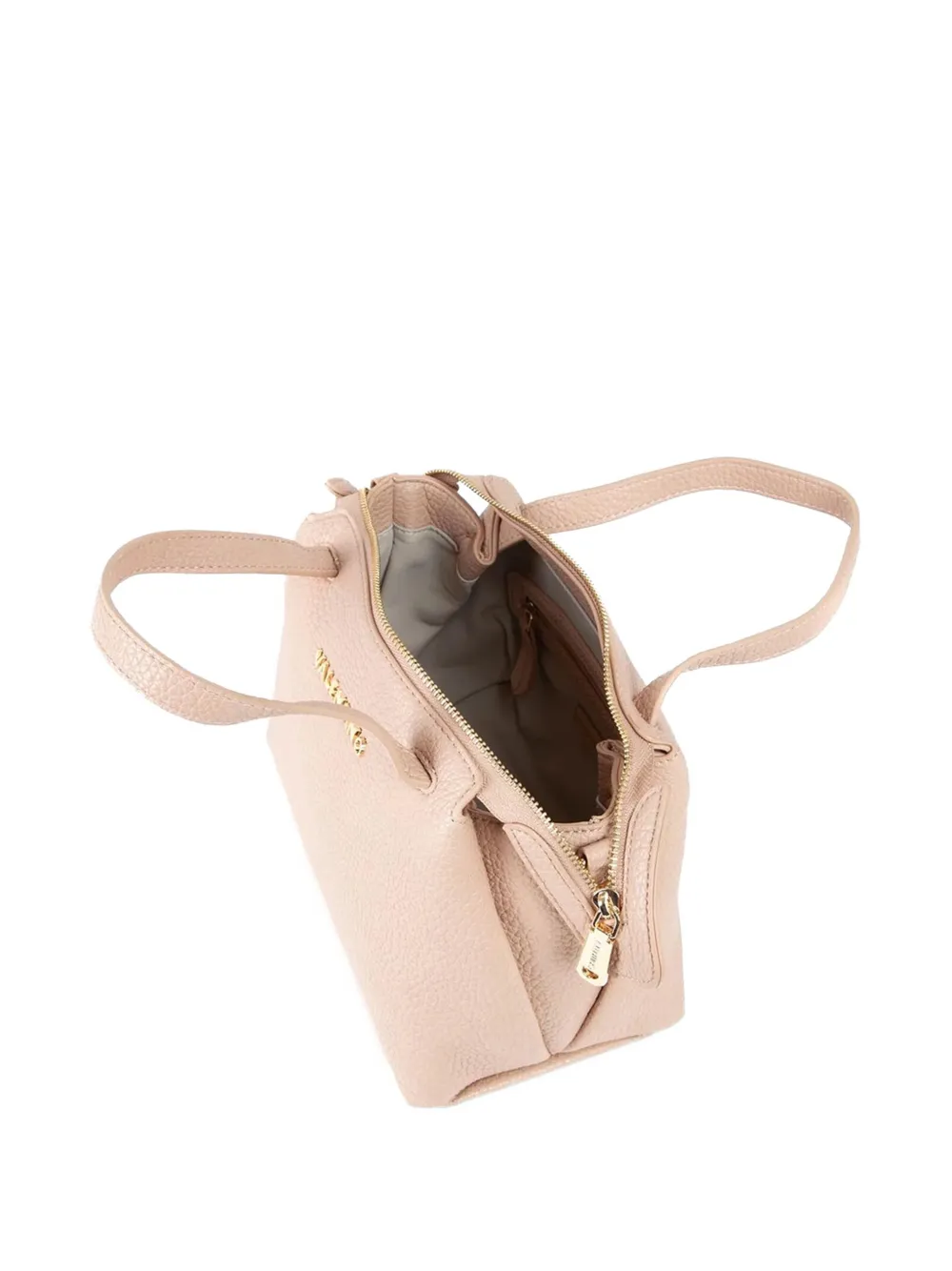 MARIO VALENTINO Shopper met logo en bewerkt effect Beige