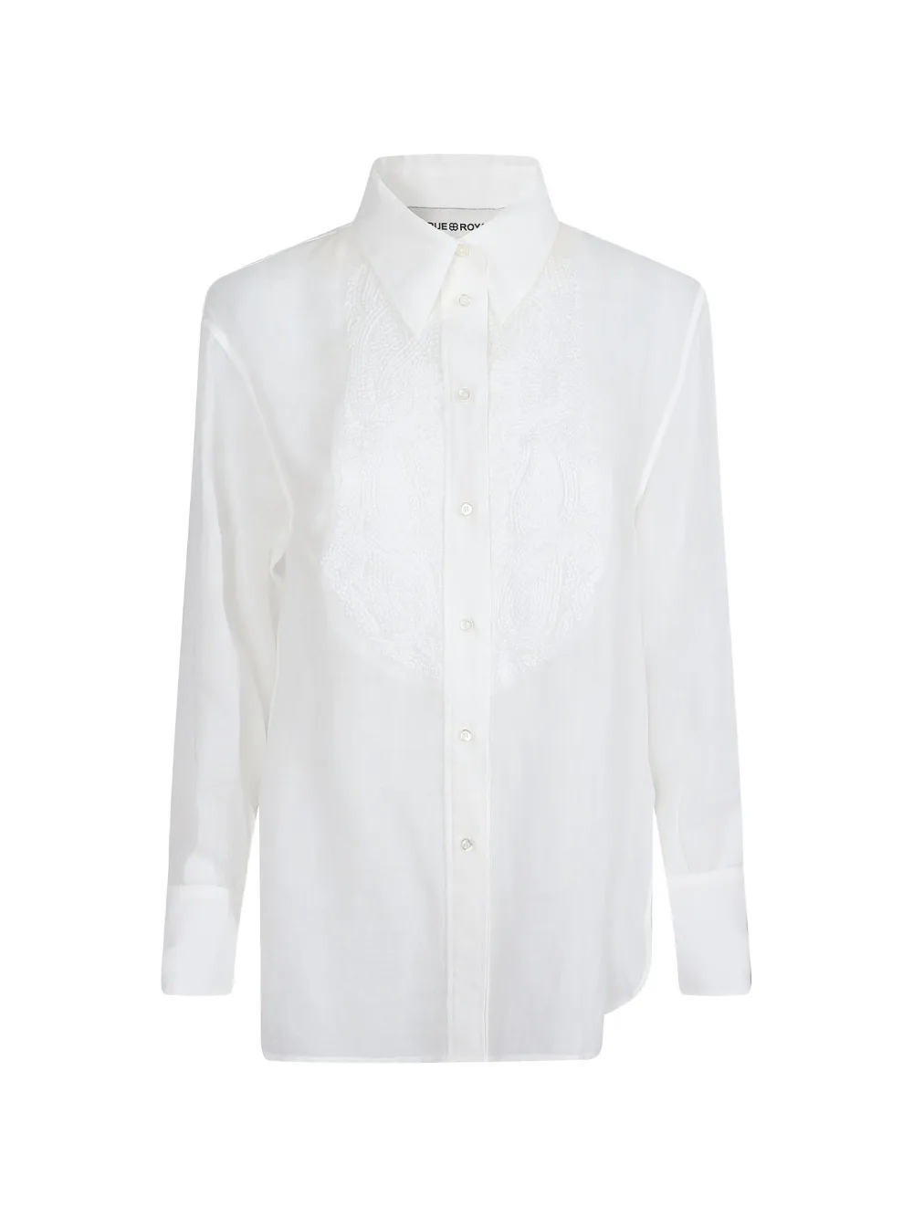 True Royal bead-embellished paisley-patterned shirt - Bianco