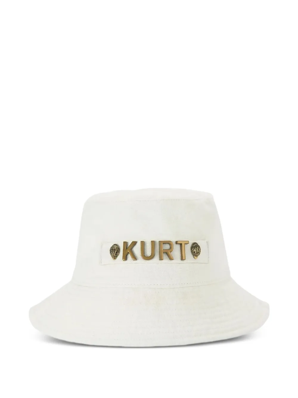 Kurt Geiger logo-plaque appliqué bucket hat - Bianco