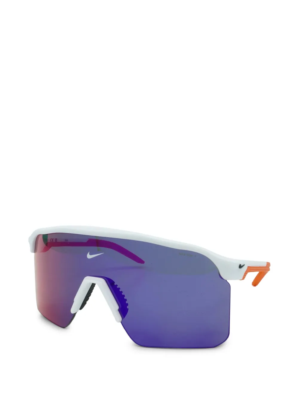 Nike Expedition Shield Team zonnebril met geometrisch montuur Wit