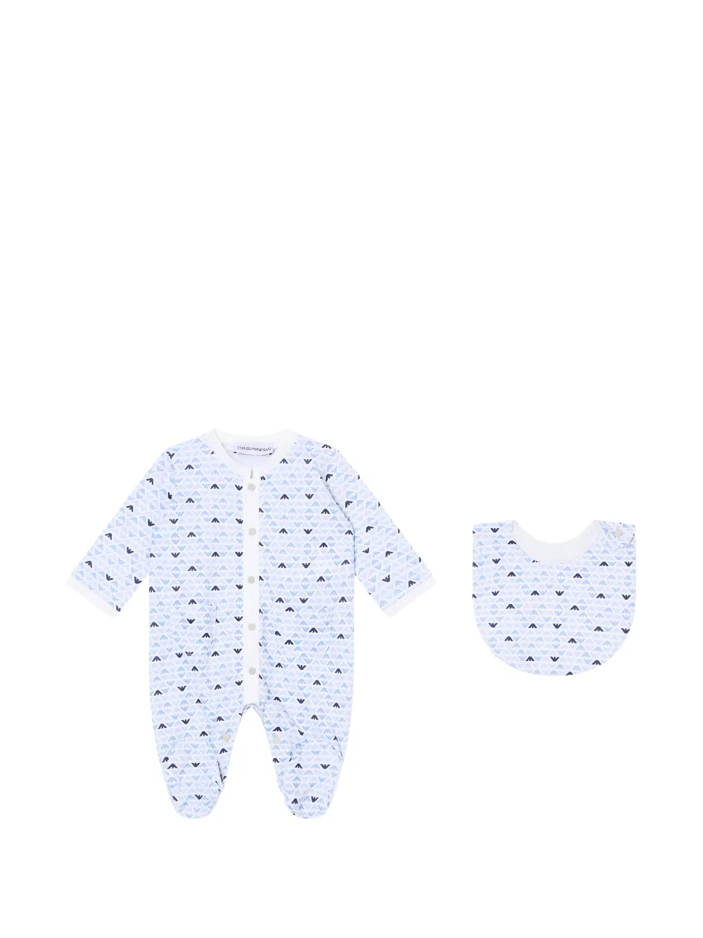 Emporio Armani Kids logo-print pajamas set - Blu