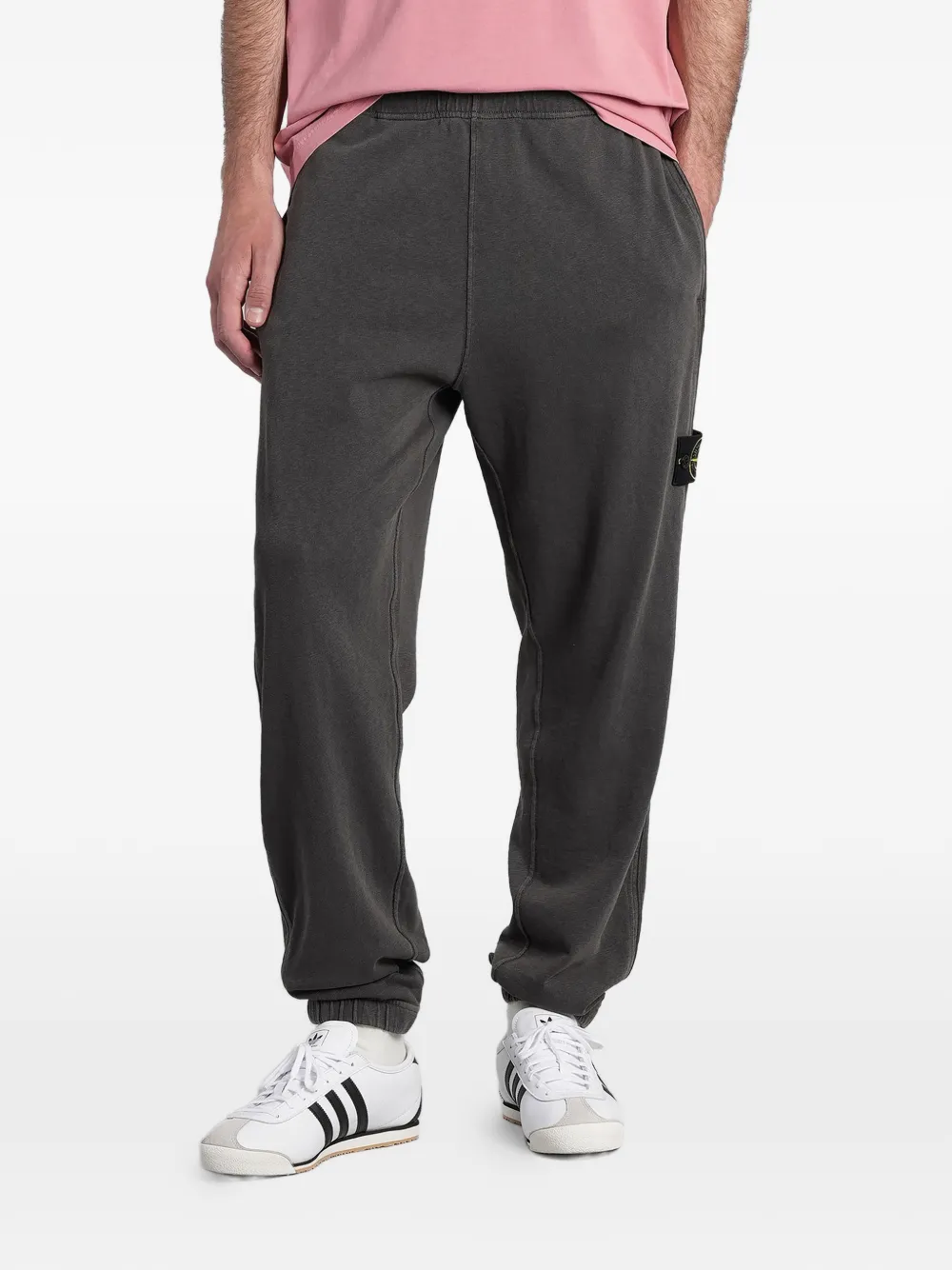 Stone Island Malfilé Jogginghose mit Logo-Patch - Grau