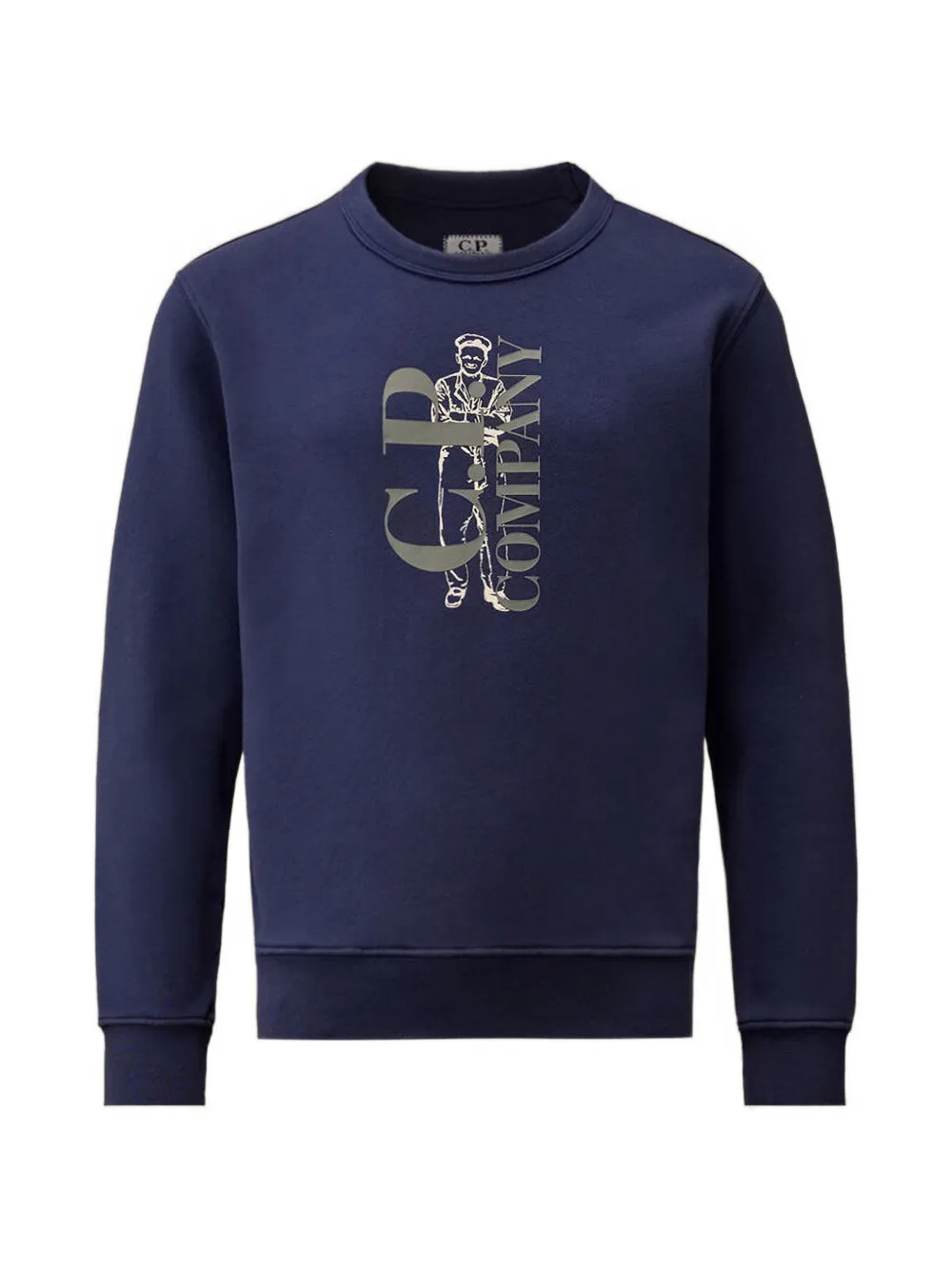 C.P. Company Kids logo-print sweatshirt - Blu
