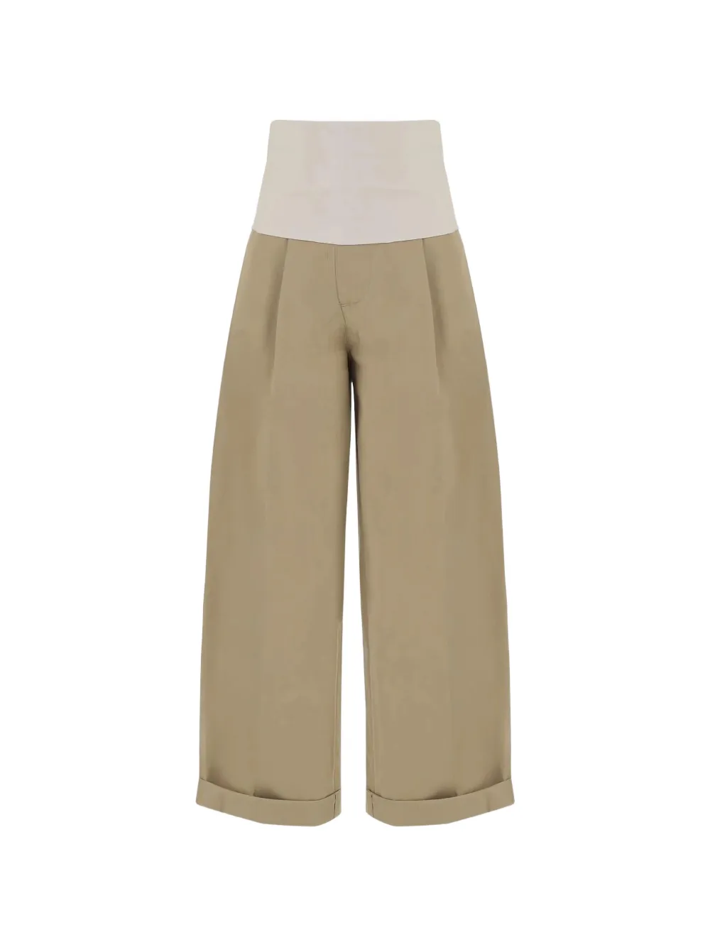 DARKPARK Wendy pleated turn-up trousers - Toni neutri