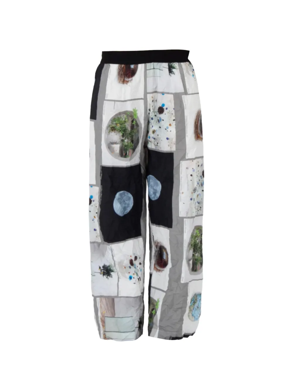 Maria Calderara artist-print cotton trousers - Nero