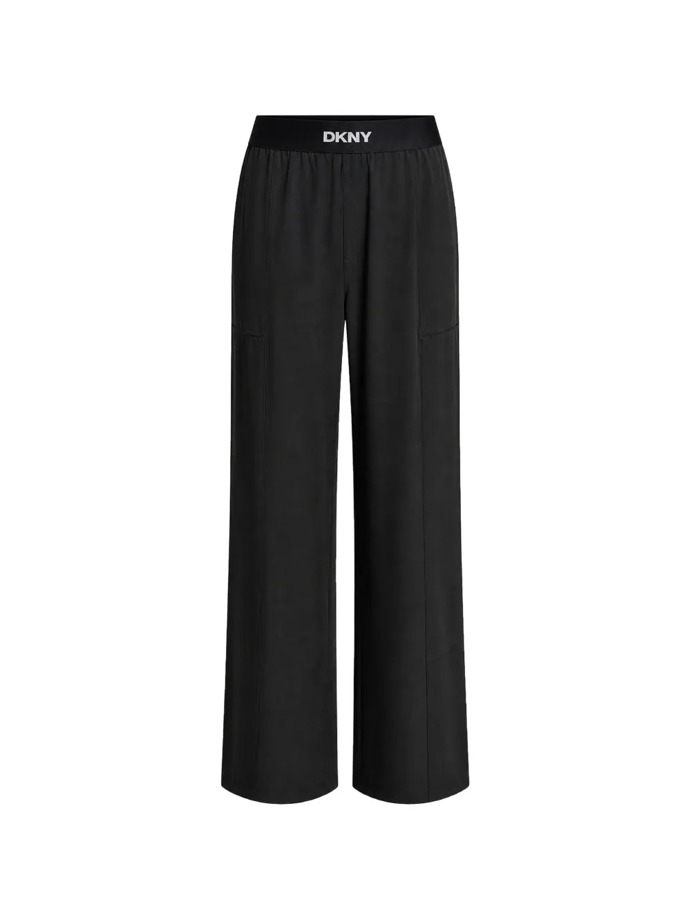 DKNY logo-waistband trousers - Nero