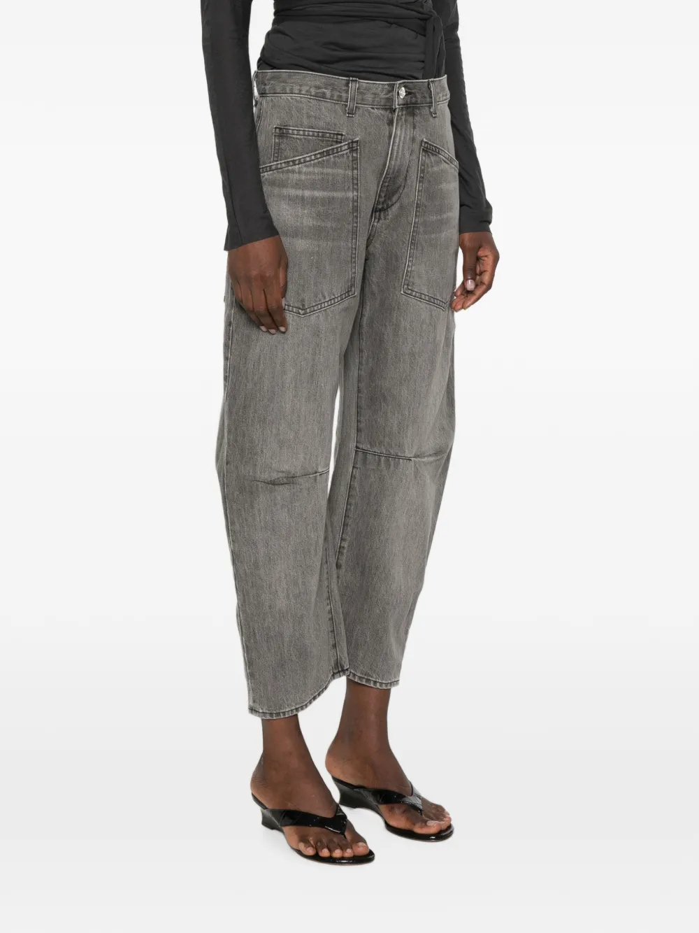 Nili Lotan Jeans met opgestikte zak en vervaagd effect Grijs