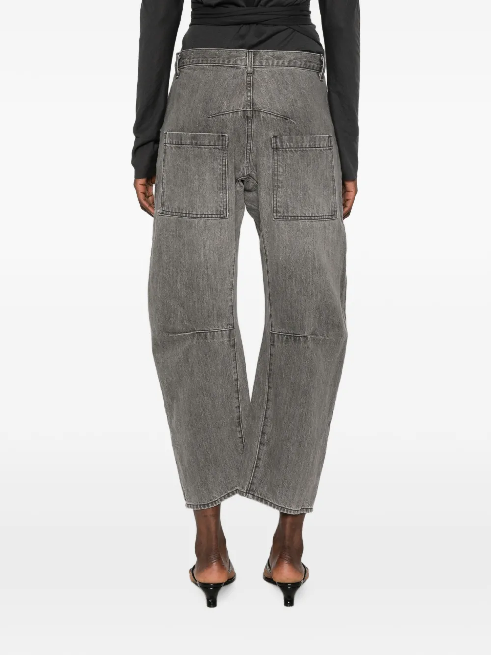 Nili Lotan Jeans met opgestikte zak en vervaagd effect Grijs