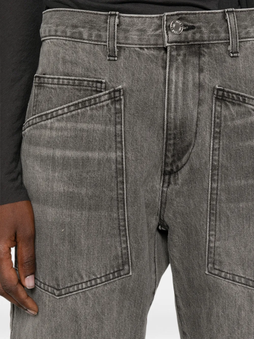 Nili Lotan Jeans met opgestikte zak en vervaagd effect Grijs