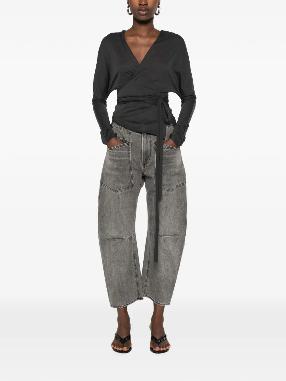 Nili Lotan Jeans met opgestikte zak en vervaagd effect Grijs