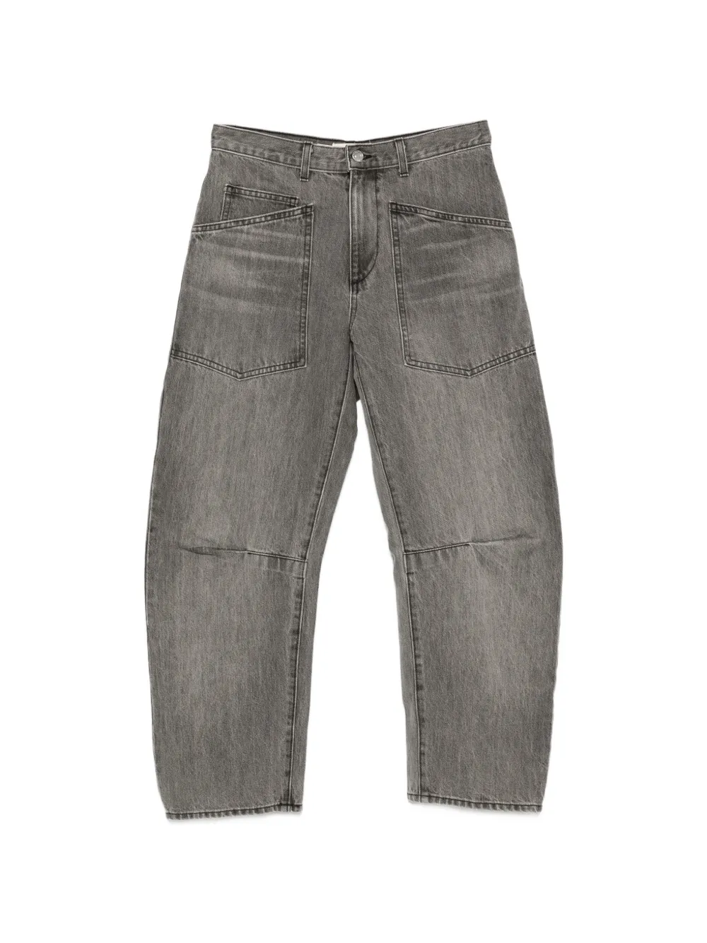 Nili Lotan faded patch-pocket jeans - Grau