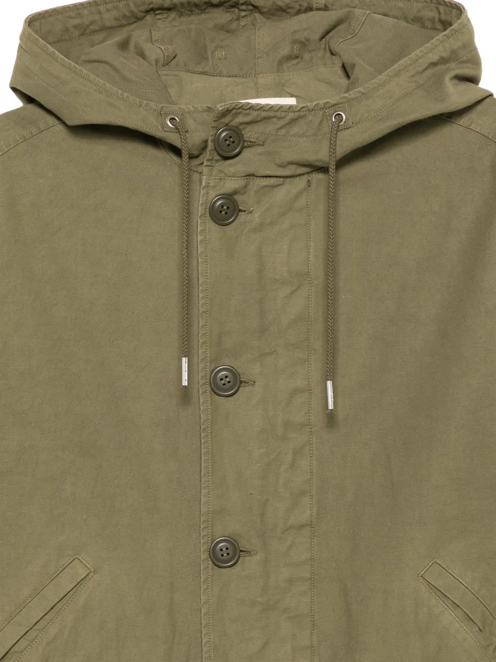 Nili Lotan Parka met capuchon en knopen Groen