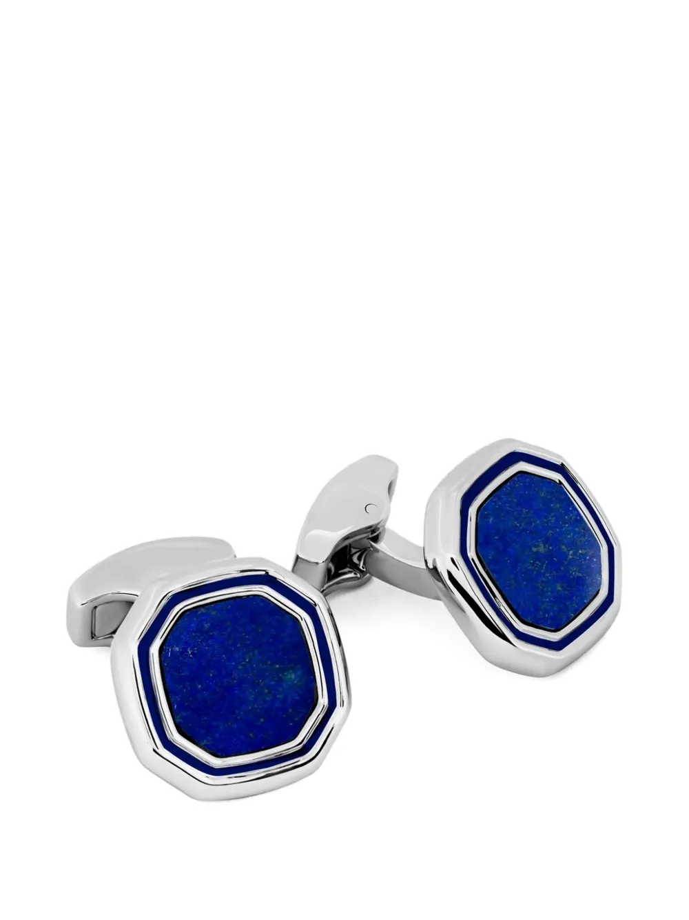 Tateossian octagonal lapis-inlay cufflinks - Argento
