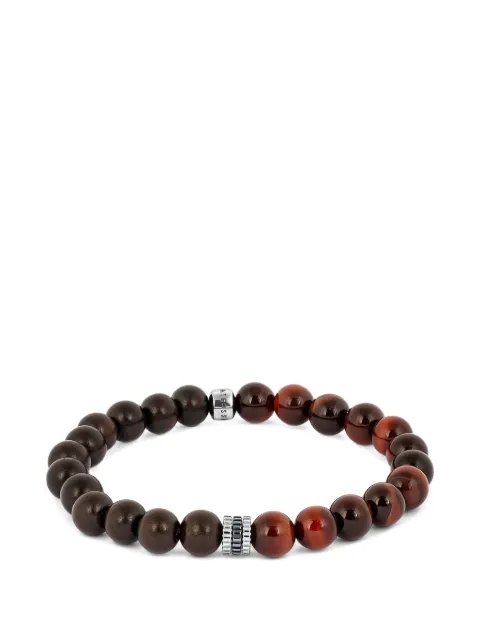 Tateossian Gear Trio beaded tiger-eye bracelet