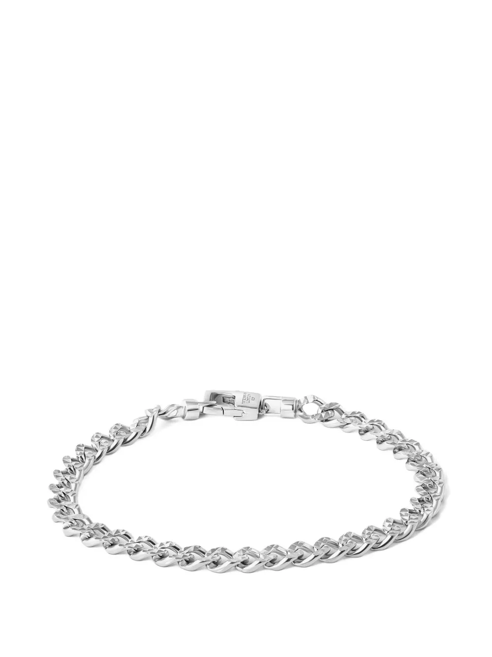 Tateossian Martellato curb-chain bracelet - Argento