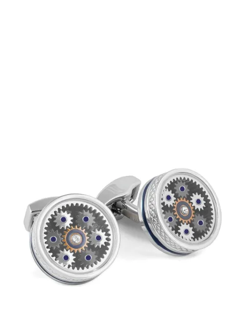 Tateossian Septa Gear round cufflinks