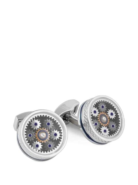 Tateossian Septa Gear round cufflinks