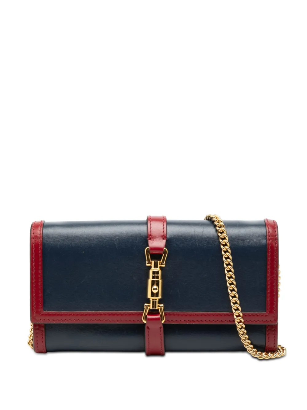 Gucci Pre-Owned 2000-2015 Bicolor Calfskin Jackie 1961 Wallet On Chain crossbody bag - Blu
