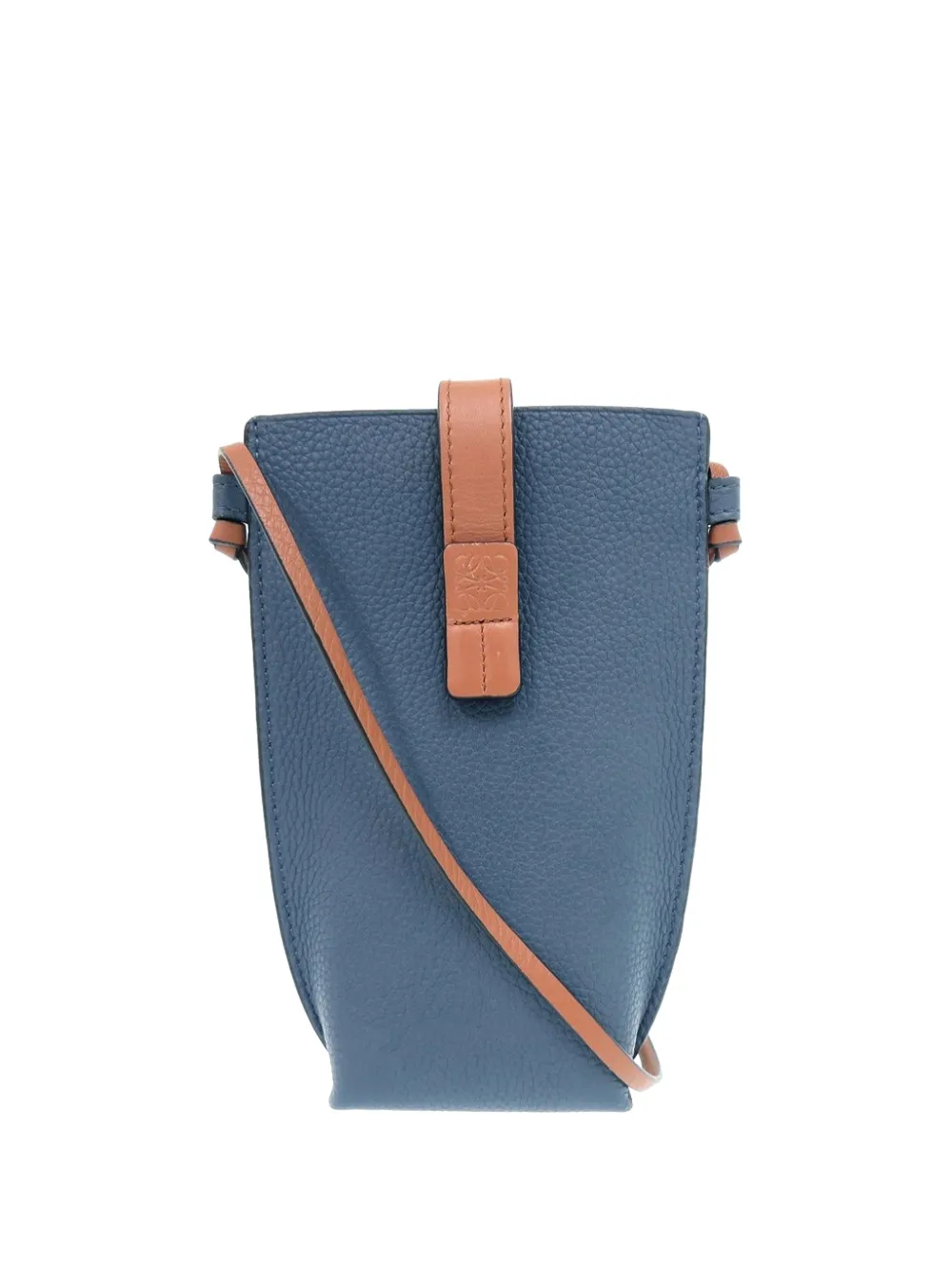 Loewe Pre-Owned 2000-2026 Bicolor Grained Calfskin Gate Pocket crossbody bag - Blu